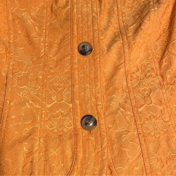 Coldwater Creek Women’s Orange 16 Embroidered 3 Button Blazer in EUC - Picture 5 of 10